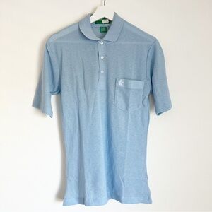 NEW Vintage Munsingwear Polo Shirt Blue Mesh Penguin Grand Slam Short Sleeve S